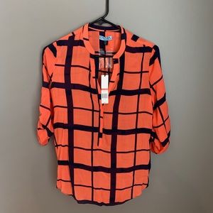 Cynthia Rowley coral blouse